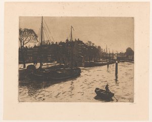 Ansicht des Leuvehaven in Rotterdam