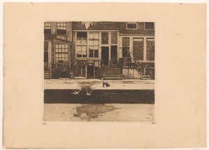 Ansicht von Grachtenhäusern in Amsterdam von Willem Witsen (signed by artist)