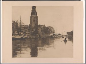Ansicht auf den Montelbaanstoren in Amsterdam