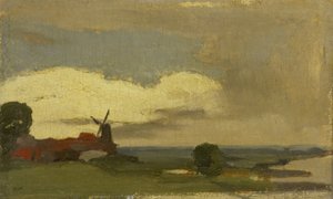 Landschaft mit der Mühle von Wijk bij Duurstede