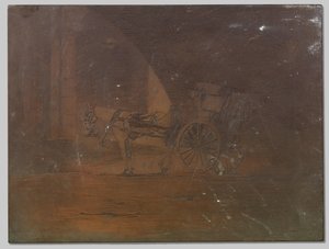 Kutsche unter der Waterloo Bridge, London von Willem Arnoldus Witsen