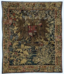 Wandteppich mit dem Wappen von Kaiser Karl V.