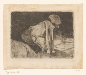 Lesendes Mädchen (von hinten gesehen)