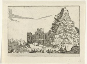 Pyramide des Gaius Cestius von Willem van Nieulandt (II)