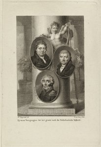 Gedenkstein mit den Porträts von Joan Melchior Kemper, Cornelis Anthony Fannius Scholten, Gijsbert Carel Rutger Reinier van Brienen van Ramerus