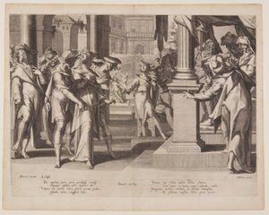 Susanna vor Daniel, Platte 3 aus Throne der Gerechtigkeit (Thronus Iustitiae)