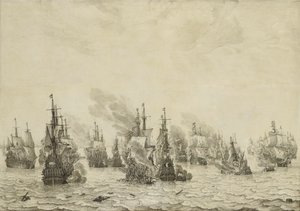 Die Schlacht von Livorno von Willem van de Velde (I)