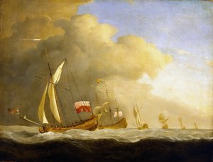 Gruppe britischer königlicher Yachten auf dem Meer