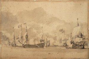Die Schlacht von Texel (Kijkduijn) 11.-21. August 1673, ca. 1673