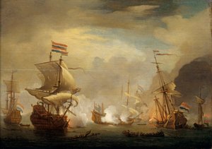 Die Schlacht von Texel von Willem van de Velde the Younger