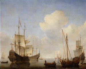 Das niederländische Geschwader an der westafrikanischen Küste, 1660er Jahre von Willem van de Velde the Younger