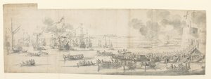 Maria von Modena geht in Gravesend an Bord