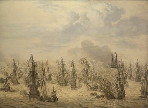 Die Schlacht von Scheveningen von Willem van de the Elder Velde