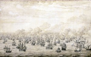 Die erste Schlacht von Schooneveld, 28. Mai 1673 von Willem van de the Elder Velde