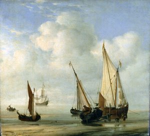 Ruhige See, ca. 1650 von Willem van de Velde the Younger