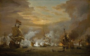 Die Schlacht von Texel von Willem van de Velde the Younger