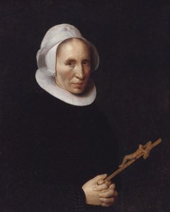 Eine Dame, die ein Kruzifix hält von Willem van der Vliet