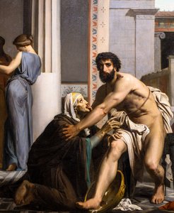 Odysseus wird von seiner Amme bei seiner Rückkehr aus Troja erkannt von William Adolphe Bouguereau