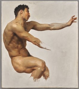 Studie eines Satyrs für Nymphen und Satyr
