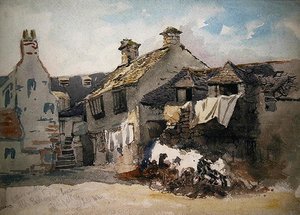 Der Innenhof des alten Parlamentsgebäudes, Dolgelley, Nordwales von William Evans