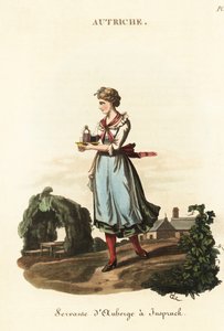 Österreichische Kellnerin in einem Gasthaus in Innsbruck, Tirol von William (after) Alexander