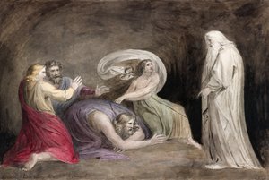Die Hexe von Endor ruft den Geist Samuels herbei