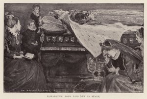 Leichnam von Elisabeth I. aufgebahrt, veröffentlicht 1898