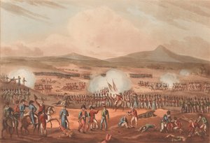 Schlacht von Fuentes de Oñoro, 5. Mai 1811 (Aquatinta, koloriert) von William (after) Heath