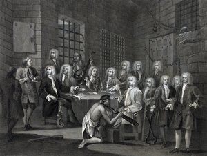 Mitglieder des Unterhauses von William (after) Hogarth