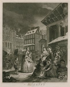 Morgen (Gravur) von William (after) Hogarth