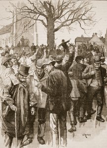 Streik der Landarbeiter in Warwickshire: Versammlung in Whitnash
