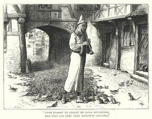 Der Rattenfänger von Hameln (Gravur)