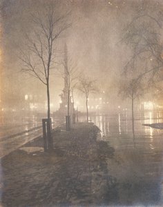 Eine nasse Nacht, Columbus Circle, New York, 1897-98