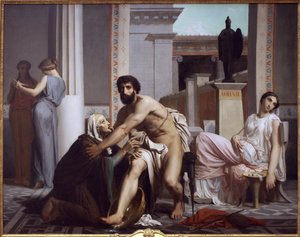 Odysseus wird von seiner Amme Eurykleia erkannt von William Adolphe Bouguereau