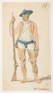 Ein Sepoy. aus einem Album mit 372 Zeichnungen von Landschaften, Küstenlinien, Kostümen und Alltagsleben, erstellt während der Botschaft von Lord Macartney an den Kaiser von China, zwischen 1792 und 1794