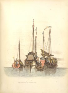 Drei Schiffe vor Anker von William Alexander