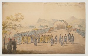 Der Kaiser von China empfängt den Botschafter in Jehol, Tartary von William Alexander
