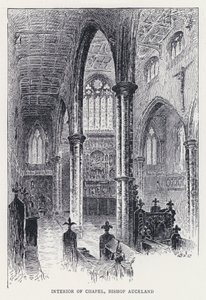 Innenraum der Kapelle, Bischof Auckland (Stich) von William Alexander Ansted