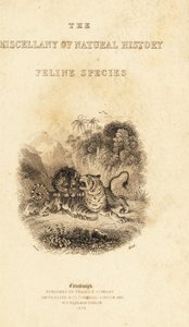 Titelseite mit Vignette eines Löwen, der einen Tiger angreift von William Alexander Forbes