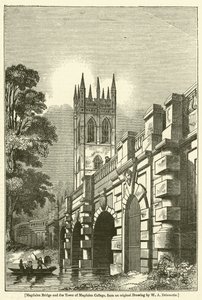 Magdalen-Brücke und der Turm des Magdalen College von William Alfred Delamotte