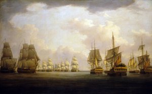 Schlacht am Kap Finisterre, frühes 19. Jahrhundert von William Anderson