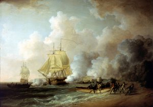 Die Eroberung von Fort Louis (Martinique) durch die Briten am 20. März 1794 von William Anderson