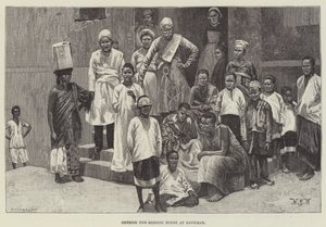 Vor dem Missionshaus in Sansibar von William Barnes Wollen