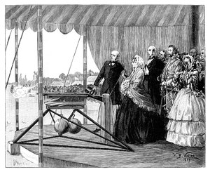 Königin Victoria feuert den ersten Schuss in Wimbledon ab, Juli 1860, 1887