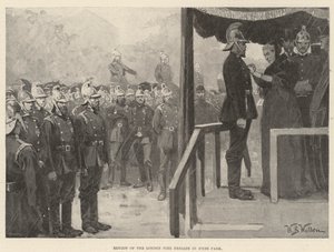 Überprüfung der Londoner Feuerwehr im Hyde Park von William Barnes Wollen