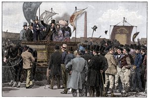 Die Chartisten-Demonstration auf dem Kennington Common, 1848, 1900 von William Barnes Wollen