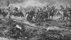 Die Union Brigade erobert die französischen Kanonen bei Waterloo, 1902 von William Barnes Wollen