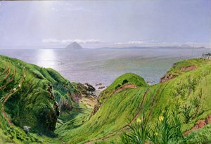 Ein Blick auf Ailsa Craig und die Isle of Arran von William Bell Scott