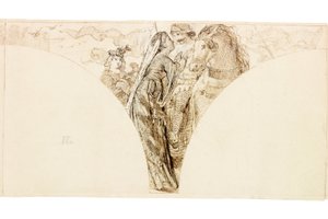 Skizze für ein Wandgemälde in Wallington Hall von William Bell Scott