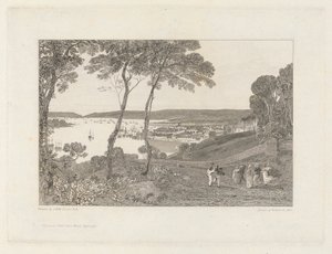 Plymouth Dock von Mount Edgecumbe von William Bernard Cooke